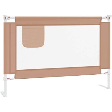 vidaXL Bedhekje peuter 100x25 cm stof taupe