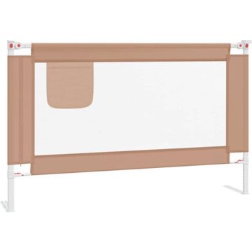 vidaXL Bedhekje peuter 120x25 cm stof taupe