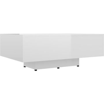 vidaXL Salontafel 85x55x31 cm spaanplaat hoogglans wit