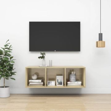 vidaXL Tv-wandmeubel 37x37x107 cm spaanplaat sonoma eikenkleurig