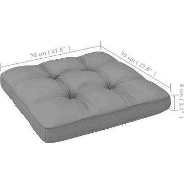 vidaXL Tuinbank 2-zits met kussens massief grenenhout