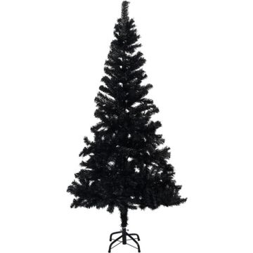 vidaXL Kunstkerstboom met standaard 120 cm PVC zwart