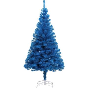 vidaXL Kunstkerstboom met standaard 120 cm PVC blauw