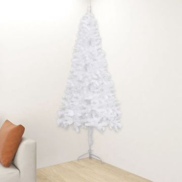 vidaXL Kunstkerstboom hoek 240 cm PVC wit