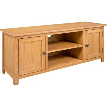 vidaXL Tv-meubel 110x35x44 cm massief eikenhout