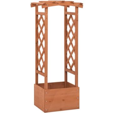 vidaXL Latwerkplantenbak met boog 49x39x117 cm vurenhout