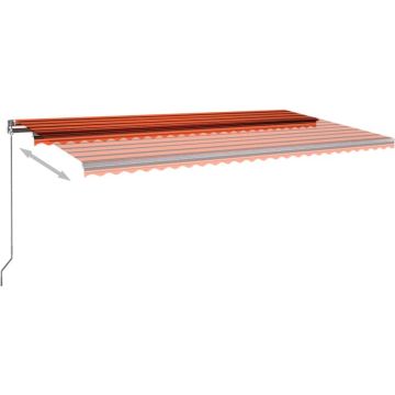 vidaXL Luifel vrijstaand automatisch 600x300 cm oranje en bruin