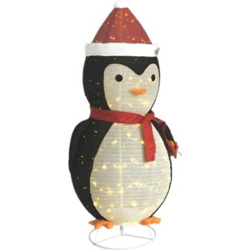 vidaXL Kerstpinguïn decoratief LED 180 cm luxe stof