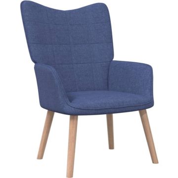 vidaXL Relaxstoel stof blauw