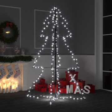 vidaXL Kegelkerstboom 200 LED's binnen en buiten 98x150 cm