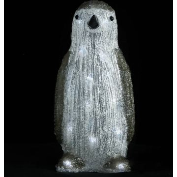 vidaXL Kerstfiguur pinguïn LED binnen en buiten 30 cm acryl