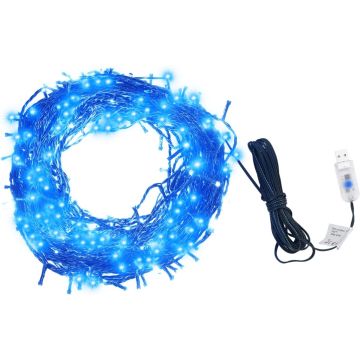 Lichtsnoer met 400 LED's met 8 lichteffecten 40 m blauw