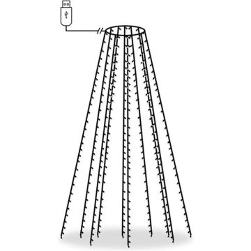 vidaXL Kerstboomverlichting met 250 LED's koudwit net 250 cm