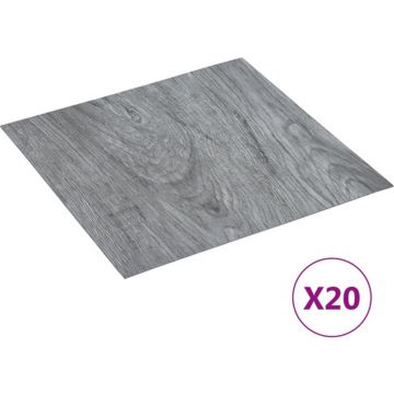 vidaXL Vloerplanken 20 st zelfklevend 1,86 m² PVC lichtgrijs