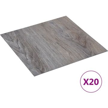 vidaXL Vloerplanken 20 st zelfklevend 1,86 m² PVC lichtbruin