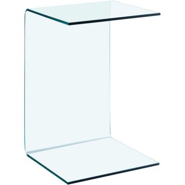 vidaXL Bijzettafel 40x40x60 cm gehard glas