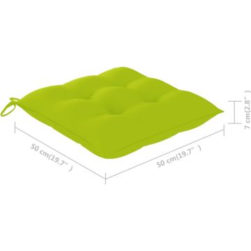 vidaXL Tuinstoelen 6 st met kussens massief teakhout