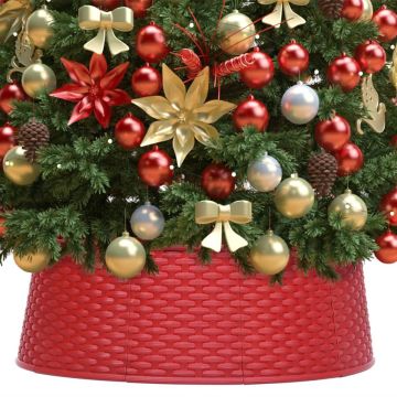 vidaXL Kerstboomrok Ø65x19,5 cm rood