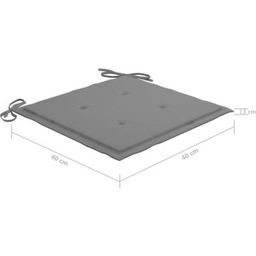 vidaXL Tuinstoelen 8 st inklapbaar met kussens massief acaciahout