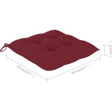 vidaXL Tuinstoelen 4 st met kussens massief acaciahout