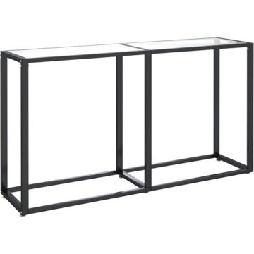 vidaXL Wandtafel 140x35x75,5 cm gehard glas transparant