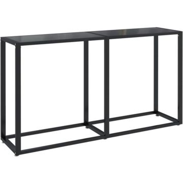 vidaXL Wandtafel 140x35x75.5 cm gehard glas zwart