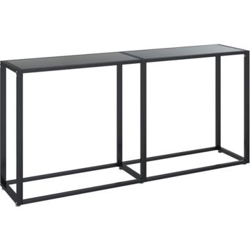 vidaXL Wandtafel 160x35x75.5 cm gehard glas zwart