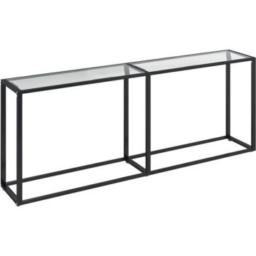 vidaXL Wandtafel 200x35x75.5 cm gehard glas transparant