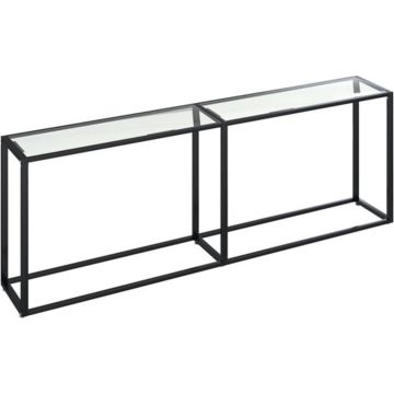 vidaXL Wandtafel 220x35x75.5 cm gehard glas transparant