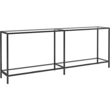 vidaXL Wandtafel 200x35x75.5 cm gehard glas transparant