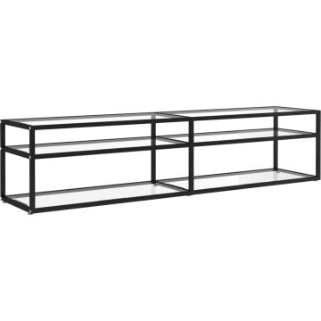 vidaXL Tv-meubel 180x40x40,5 cm gehard glas transparant