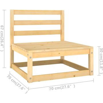 vidaXL 7-delige Loungeset massief grenenhout