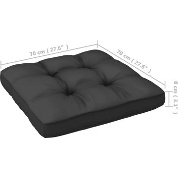 vidaXL 12-delige Loungeset met kussens massief grenenhout wit