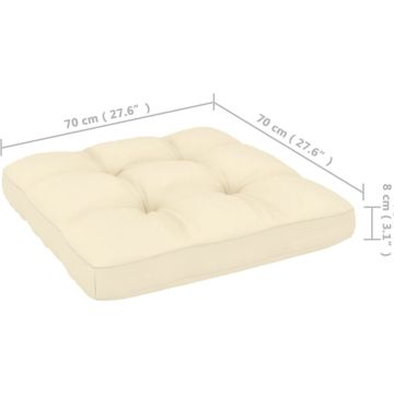 vidaXL 11-delige Loungeset met kussens massief grenenhout honingbruin