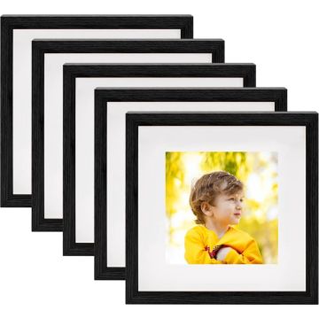 vidaXL-Fotolijsten-5-st-voor-13x13-cm-foto-3D-23x23-cm-zwart