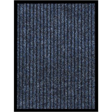 vidaXL Deurmat 40x60 cm gestreept blauw