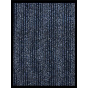 vidaXL Deurmat 60x80 cm gestreept blauw