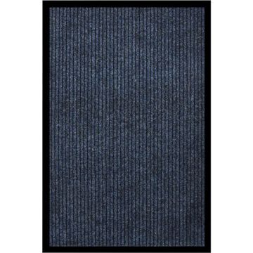 vidaXL Deurmat 80x120 cm gestreept blauw