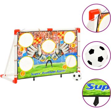 vidaXL Voetbaldoelenset met doelmuur 120x51x77,5 cm