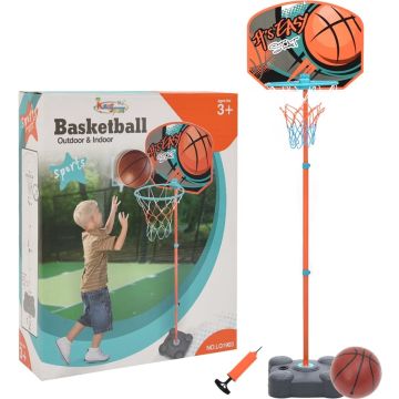 vidaXL Basketbalset draagbaar verstelbaar 109-141 cm