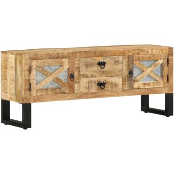 vidaXL Tv-meubel 110x30x45 cm ruw mangohout