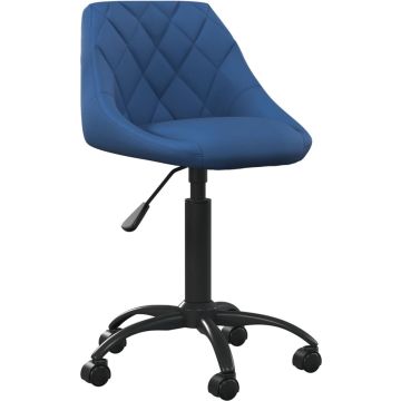 vidaXL Eetkamerstoel fluweel blauw