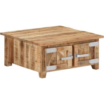 vidaXL Salontafel 67x67x30 cm massief mangohout