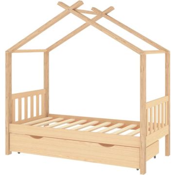 vidaXL Kinderbedframe met lade massief grenenhout 80x160 cm