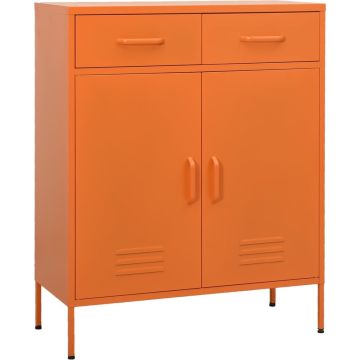 vidaXL Opbergkast 80x35x101,5 cm staal oranje