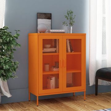 vidaXL Opbergkast 80x35x101,5 cm staal oranje