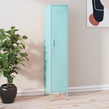 vidaXL Lockerkast 35x46x180 cm staal mint