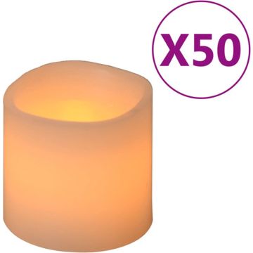 vidaXL Kaarsen 50 st LED warmwit