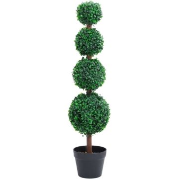 vidaXL Kunstplant met pot buxus bolvorming 90 cm groen