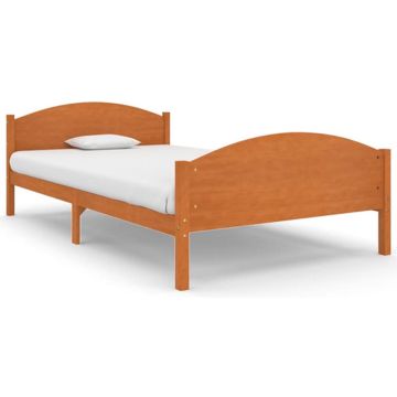 vidaXL Bedframe massief grenenhout honingbruin 120x200 cm